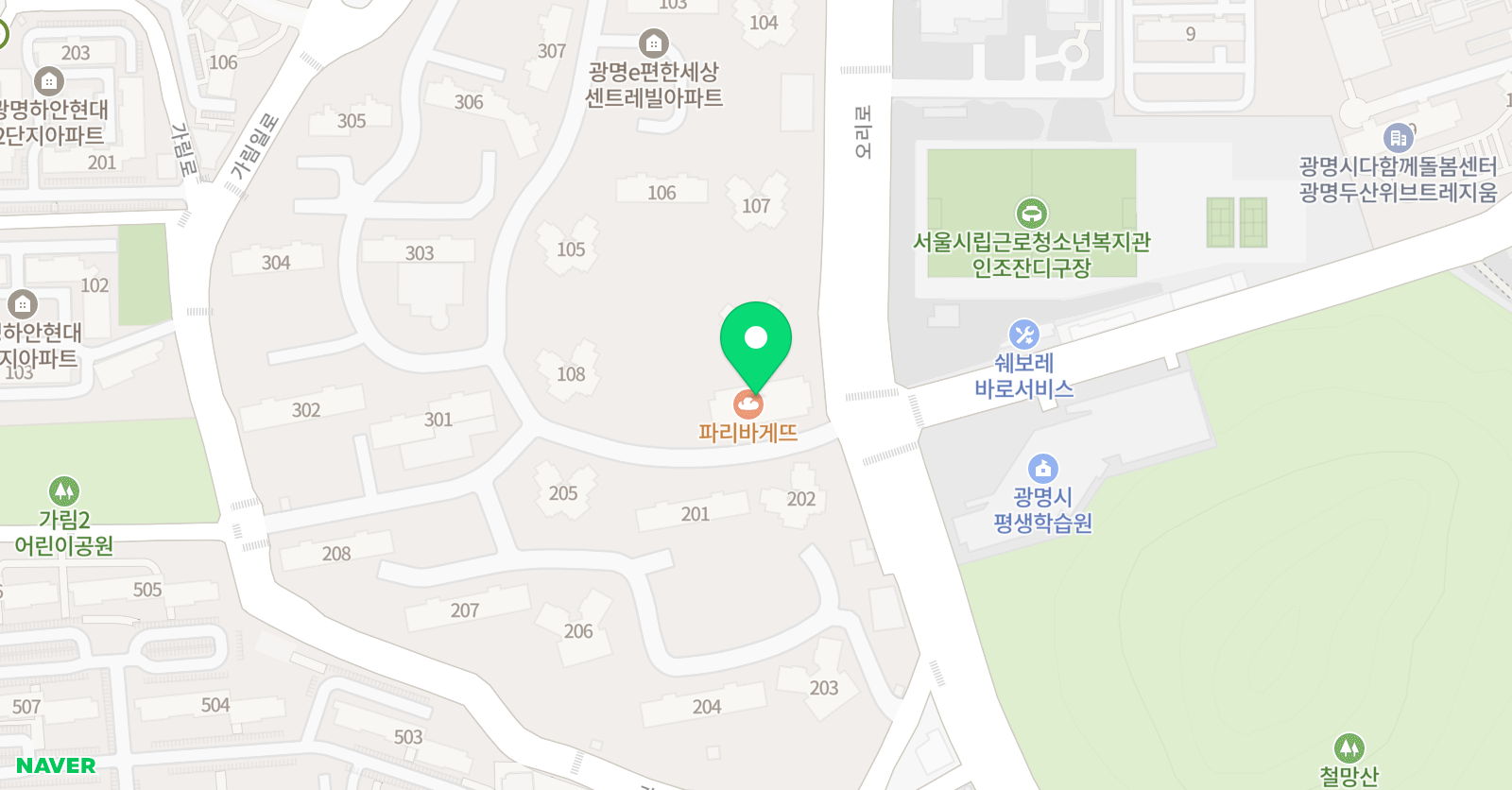 GnB 어학원 스마트해법 수학 하안캠퍼스 위치