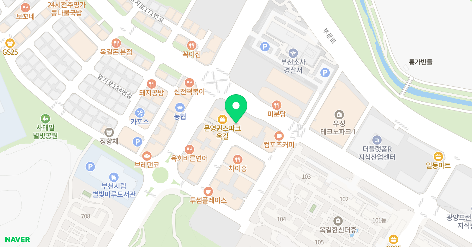 자라다남아 미술학원 부천옥길원 위치