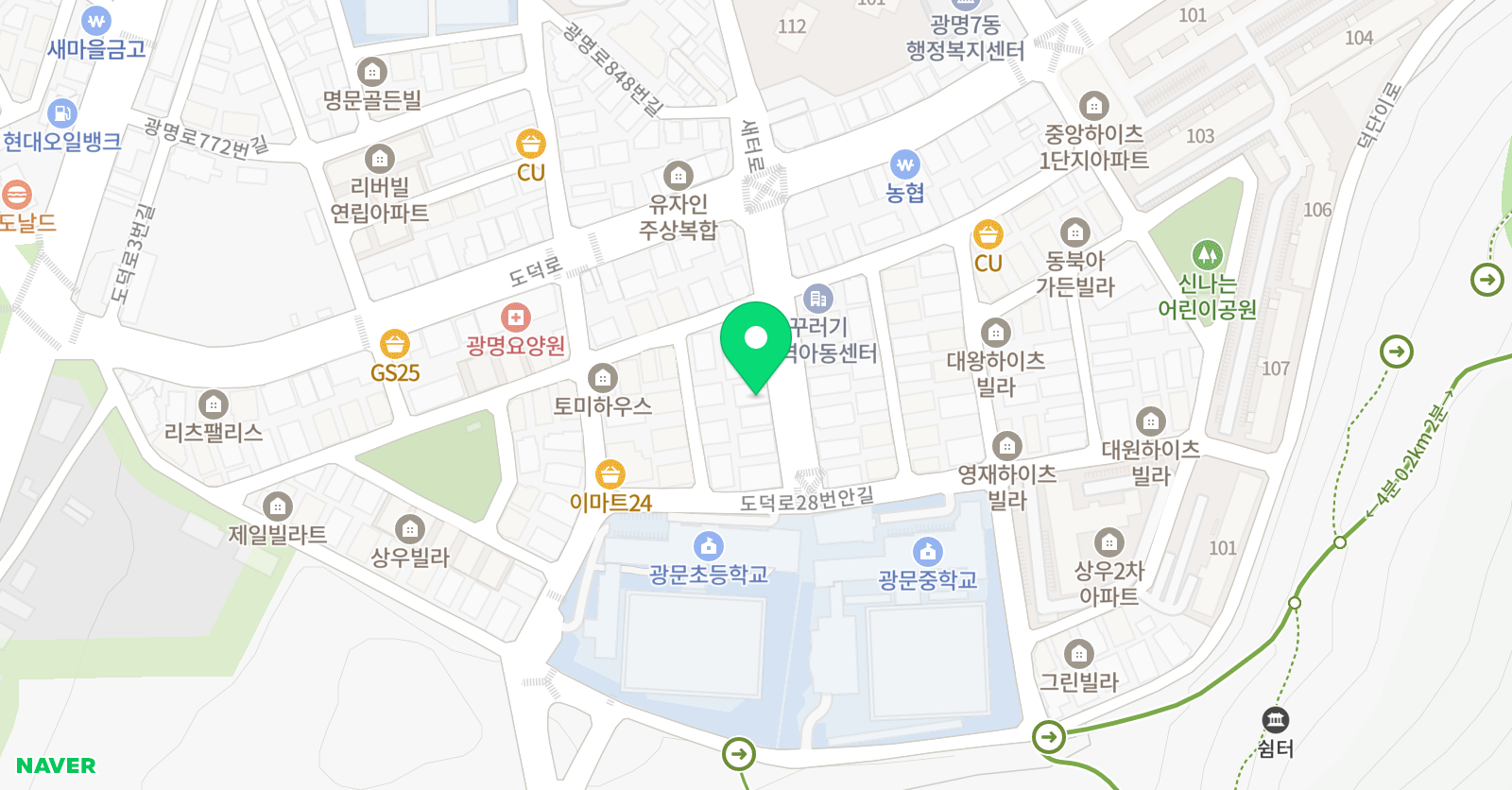 뮤엠 영어 광문캠퍼스 위치