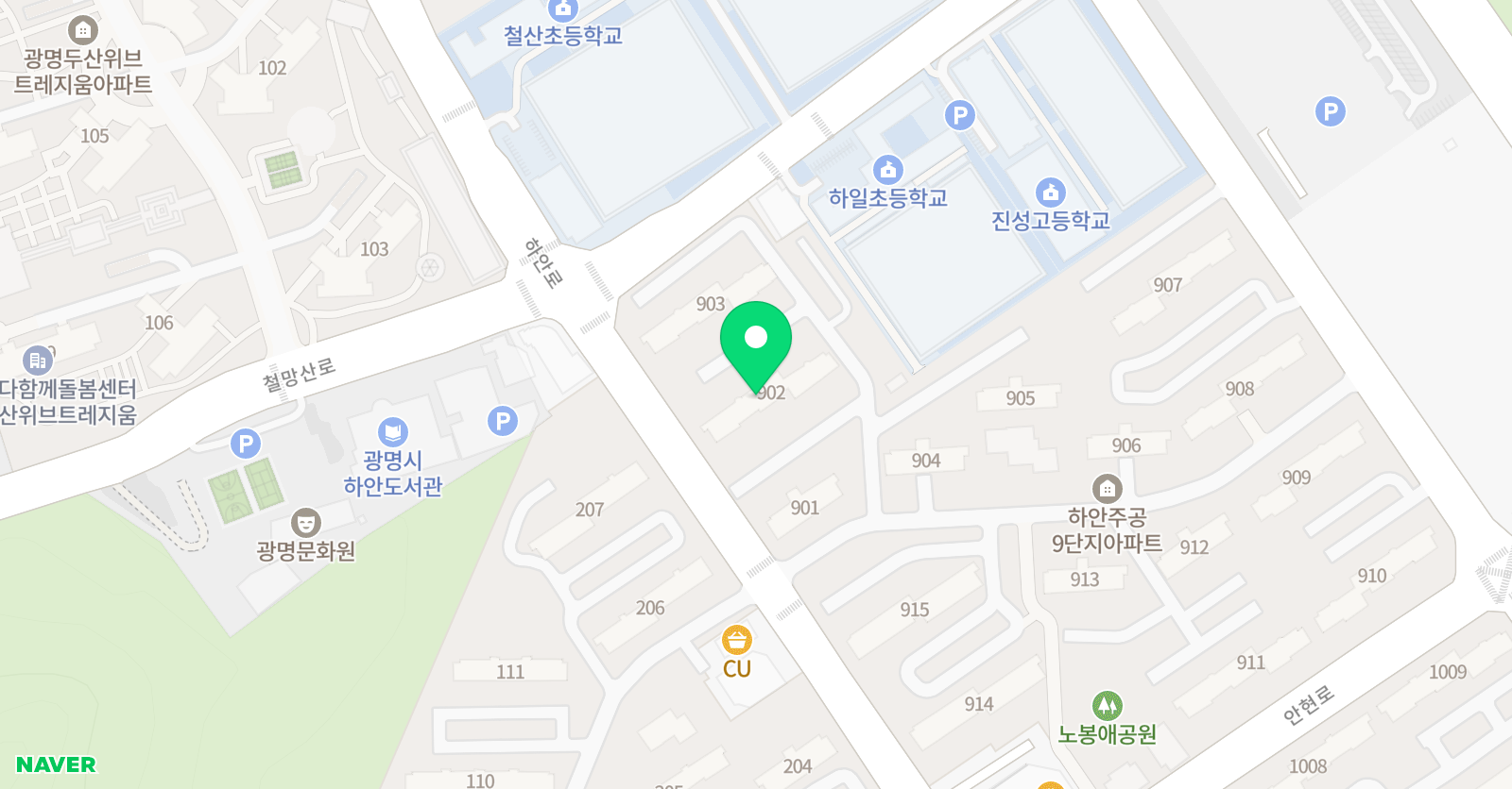 빨간펜 수학의달인 하안주공9단지점 위치