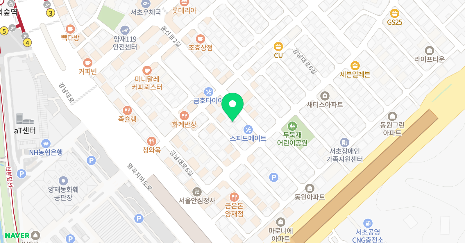 얼라이브스포츠 매헌 위치