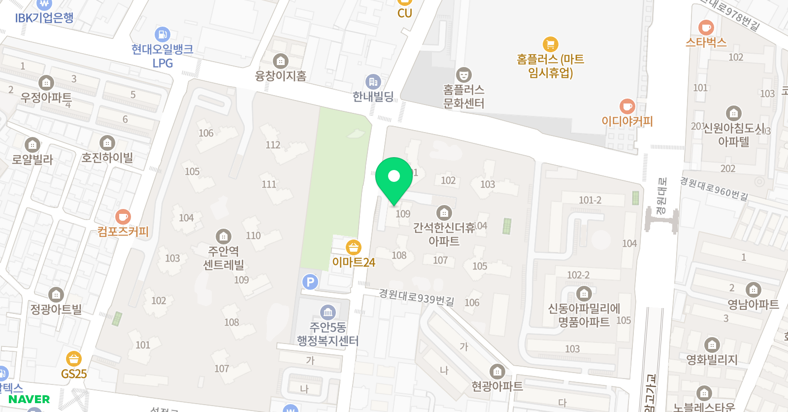 프리미어 영어수학보습학원 위치