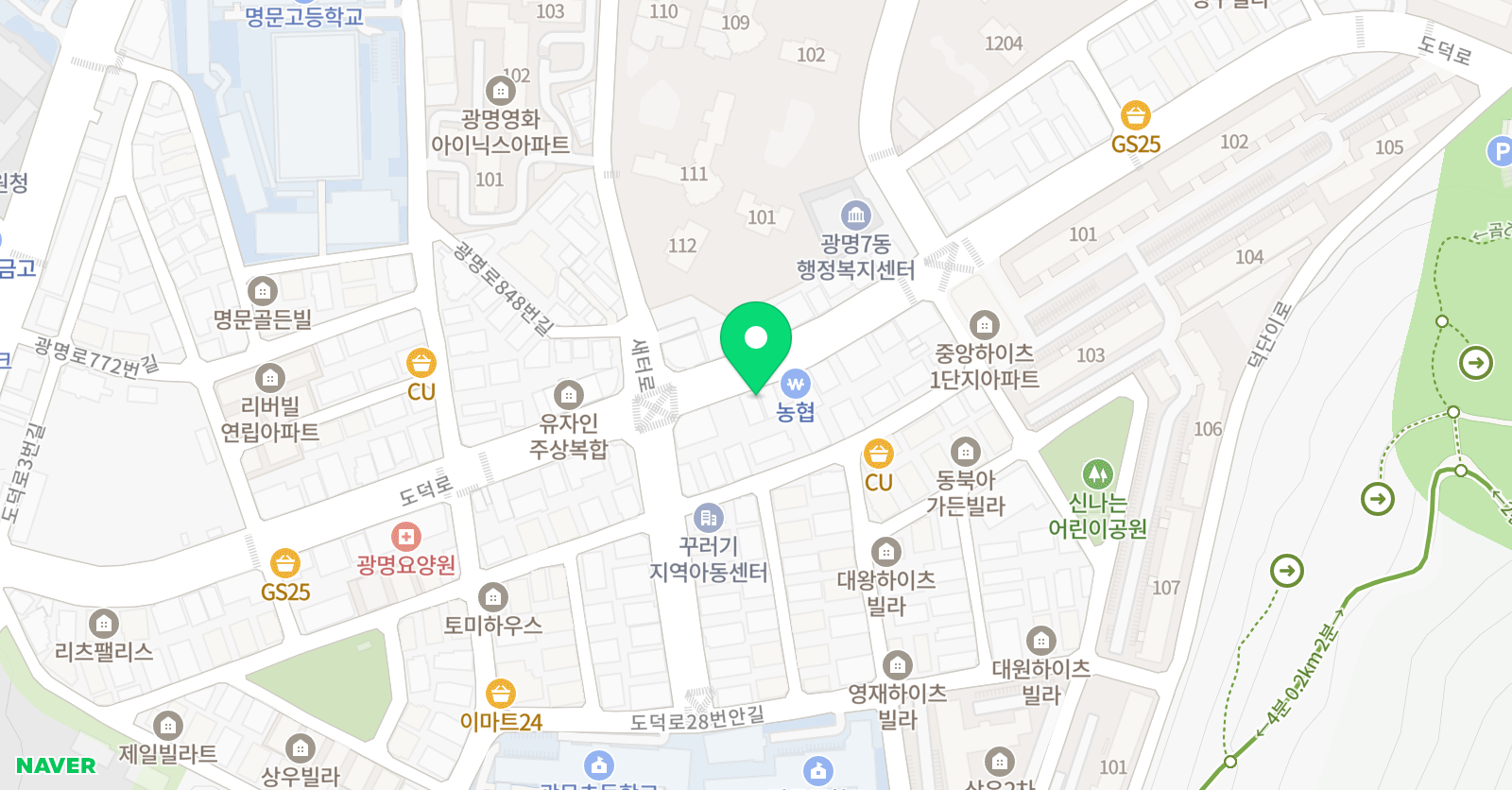 한아랑 미술학원 위치