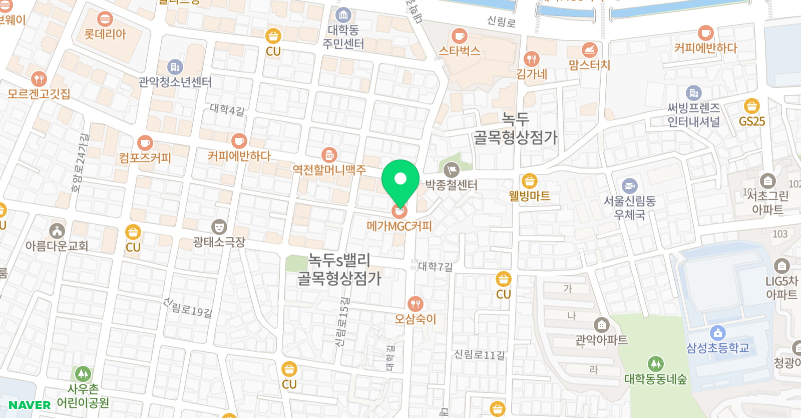 맘스창의나래 학원 위치