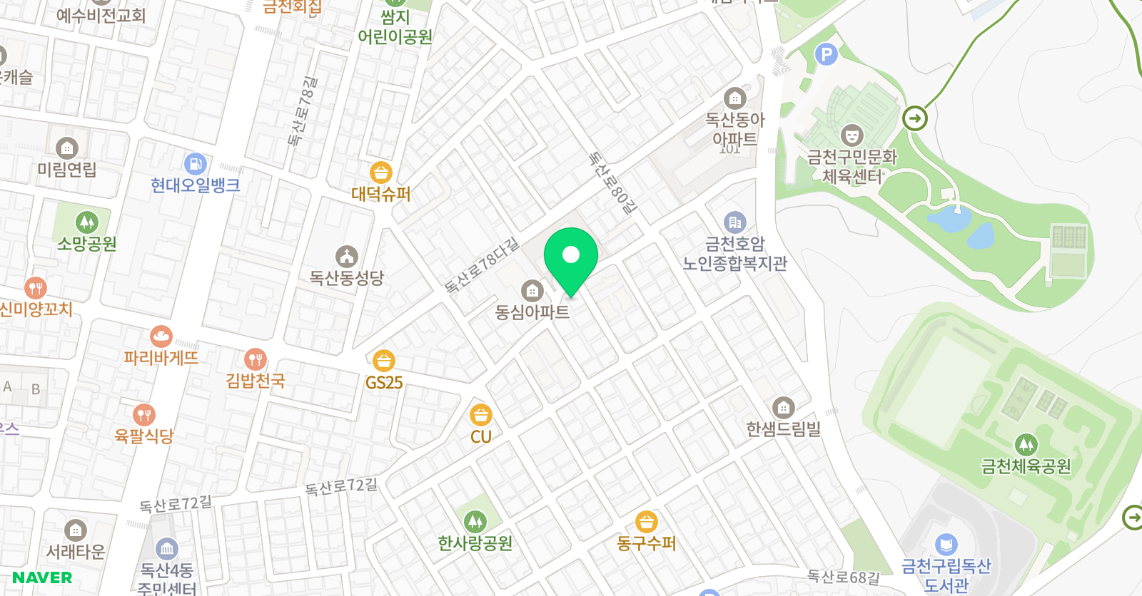 YM 수학교습소 위치