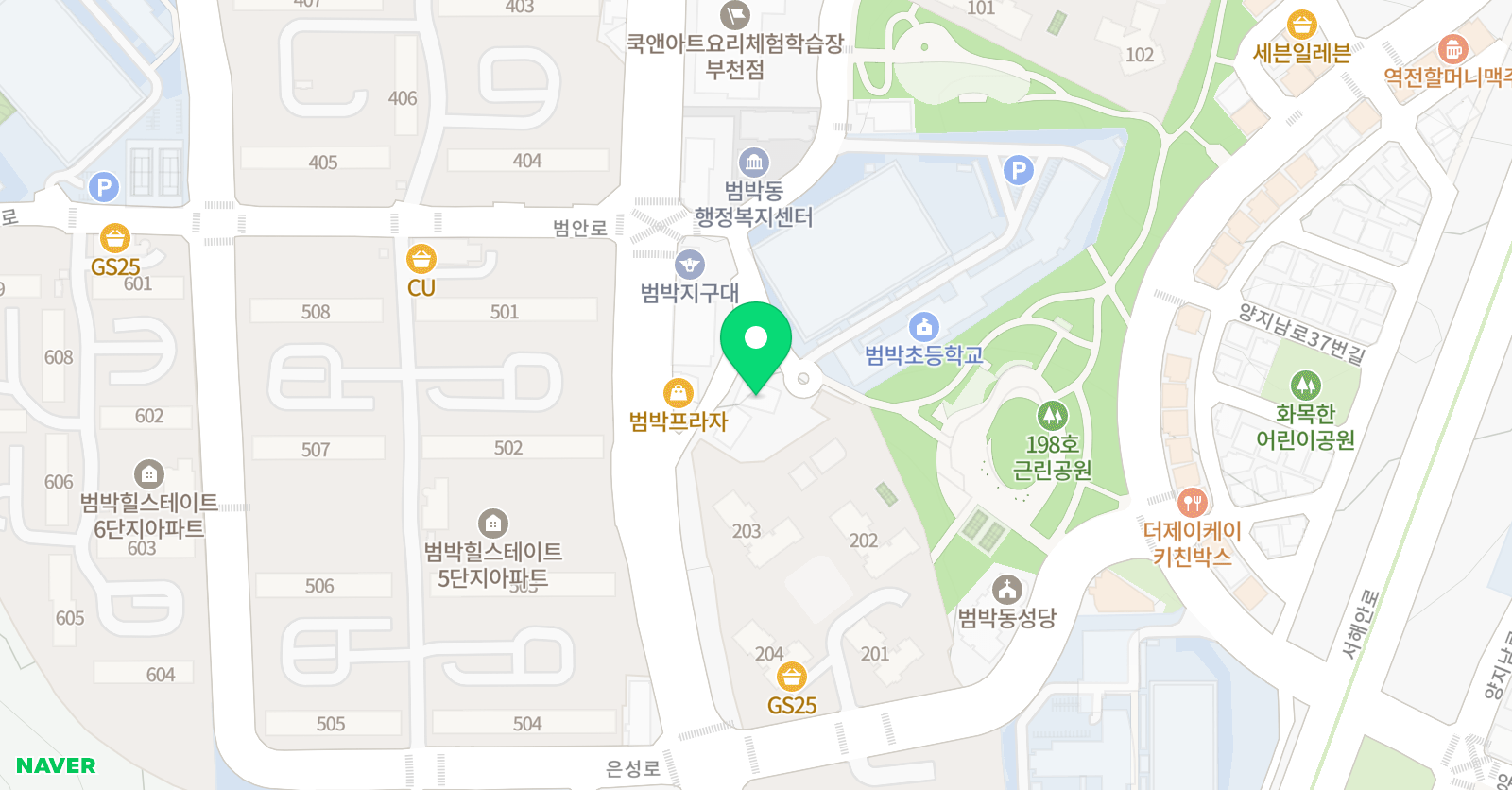 범박 태권도 위치