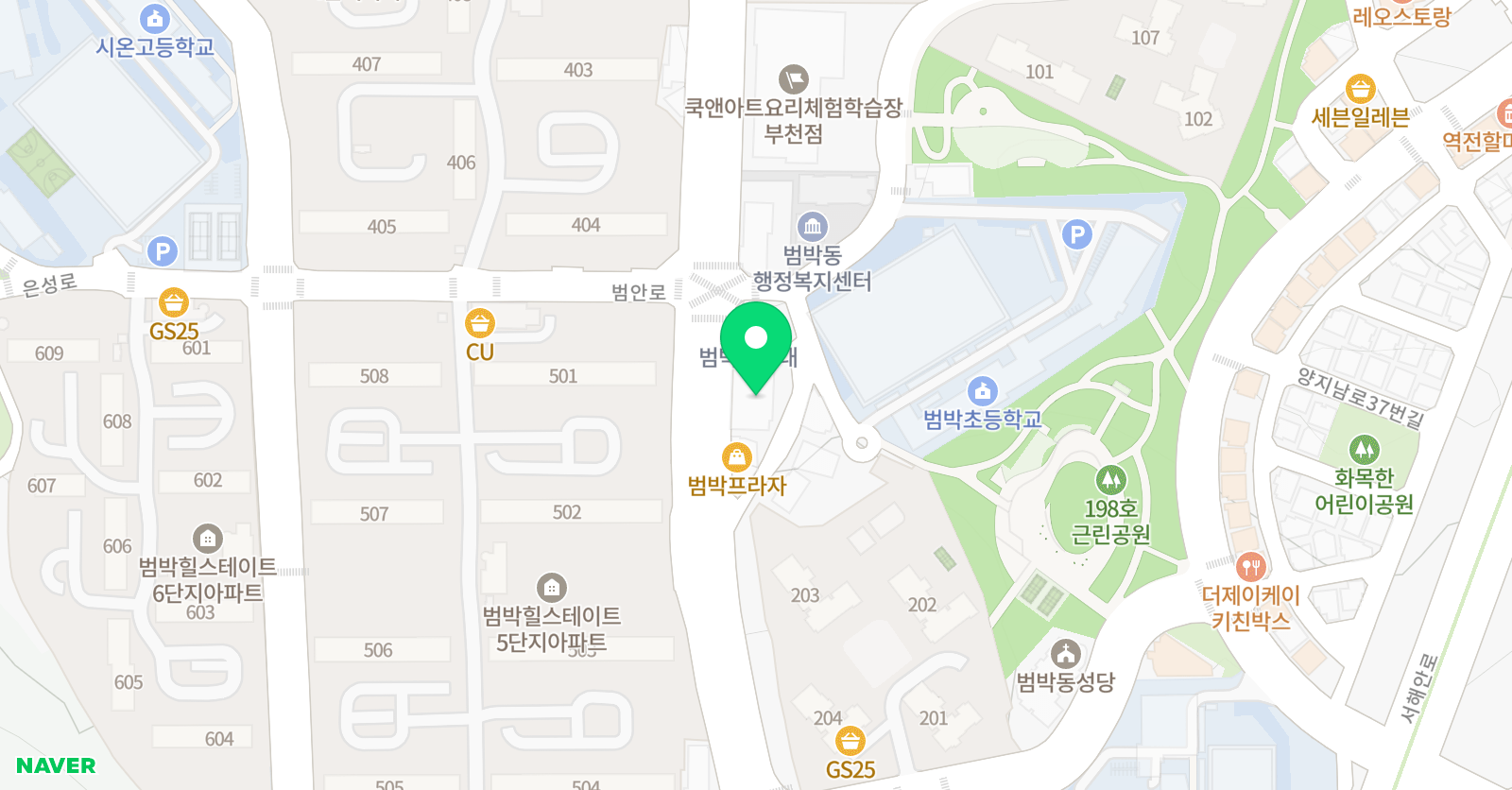 이로운 영어어학원 위치