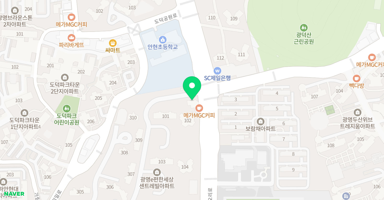 안현 비룡 태권도장 위치