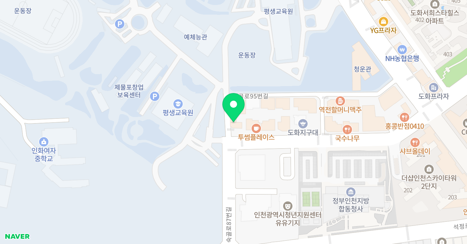 세르지 음악학원 도화본원 위치