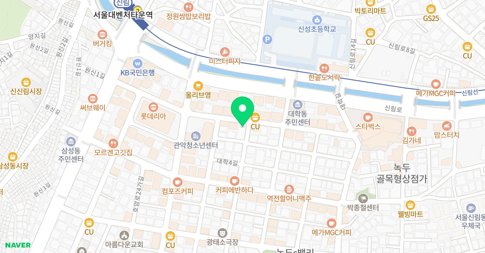 비앤비 수학학원 위치