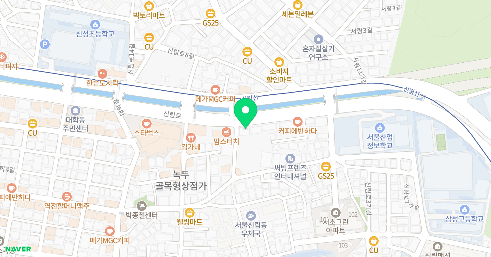수리듬 체조교실 위치