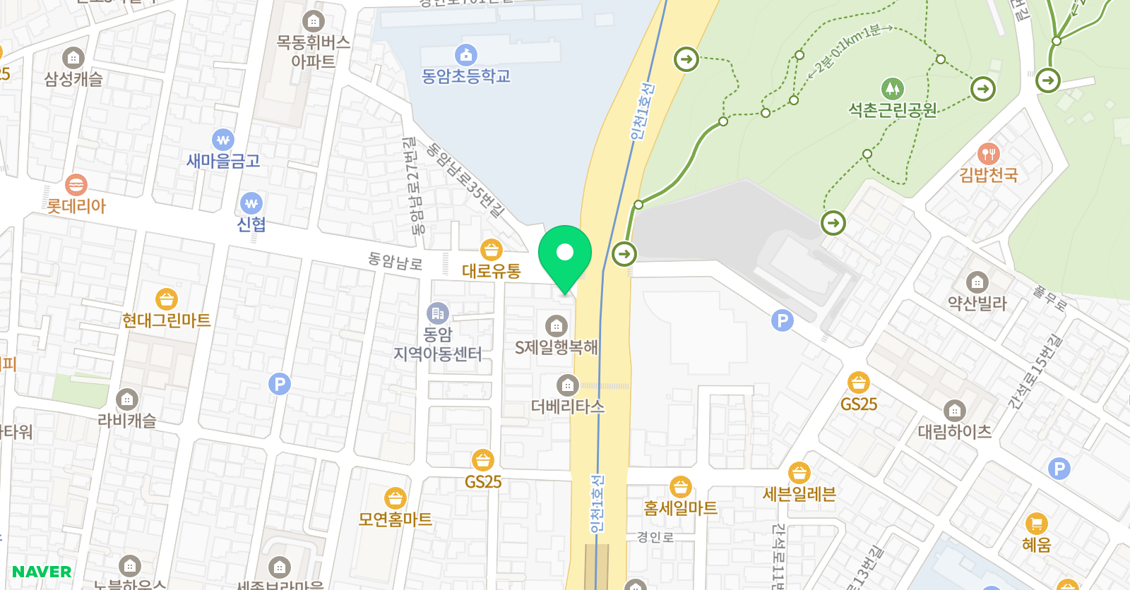 주다르미술학원 위치