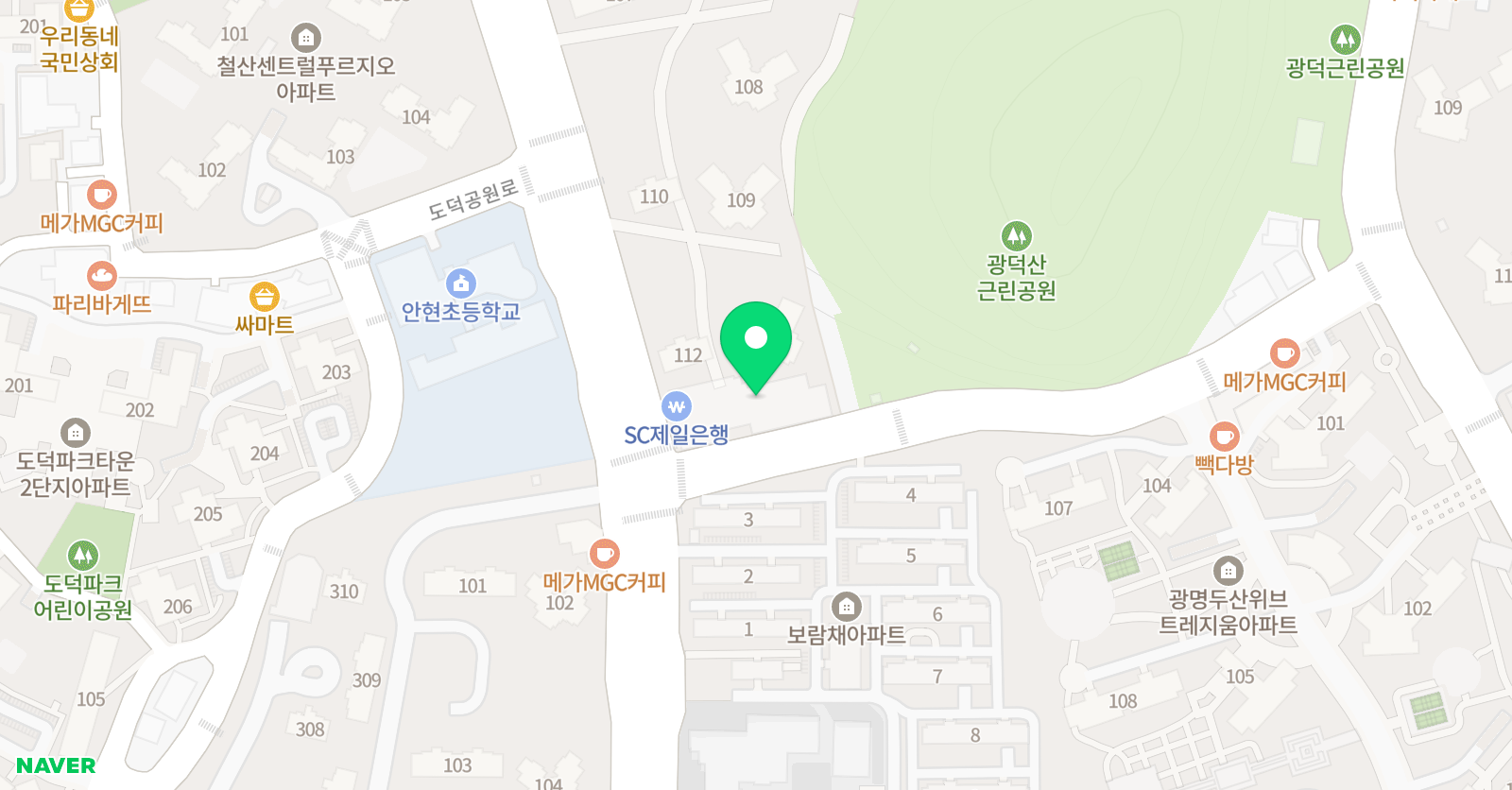 한울 태권도장 위치