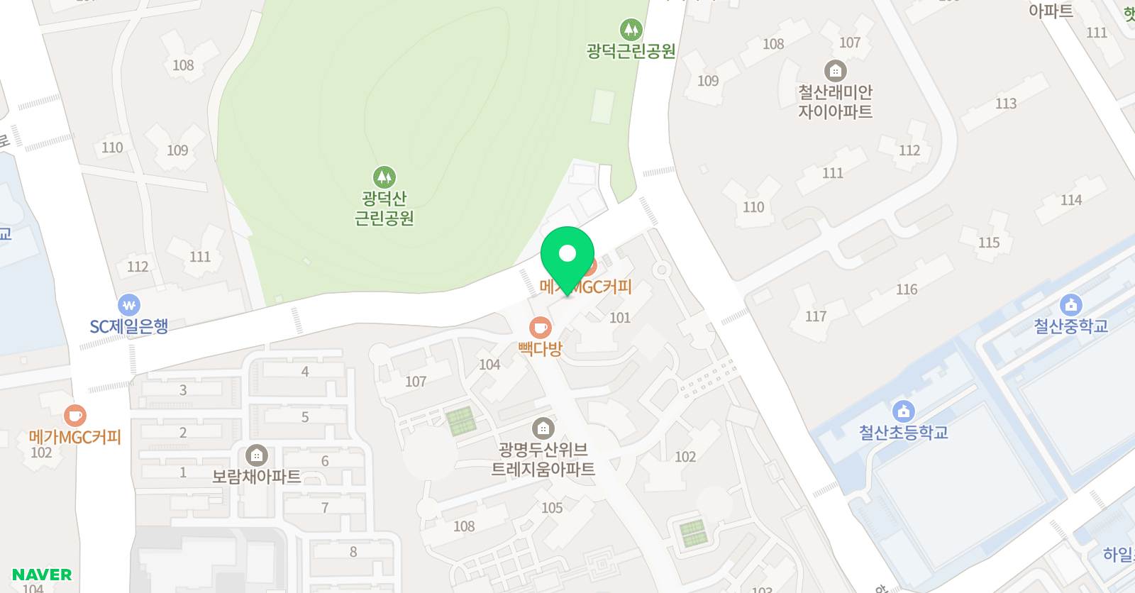 KTM 차오름 태권도 위치