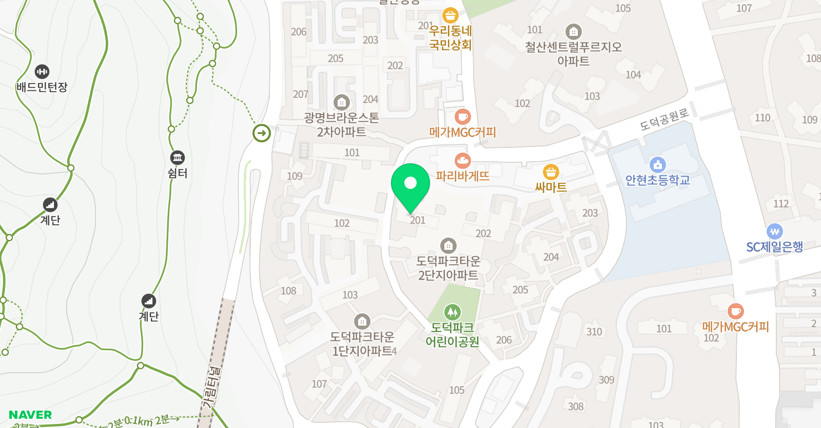 브룩클린 영어학원 위치