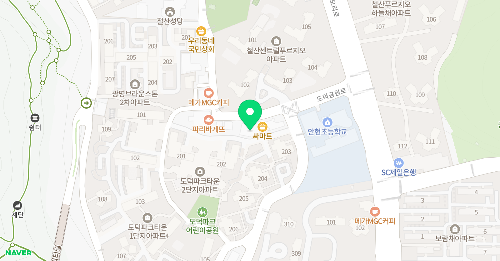 책나무 철산독서논술학원 위치