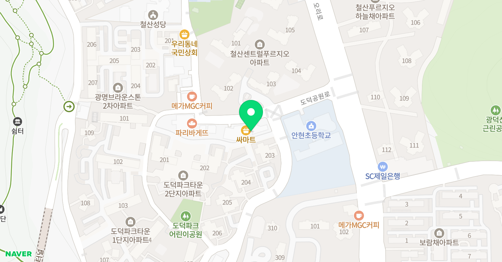 링키영어 철산도덕파크점 위치