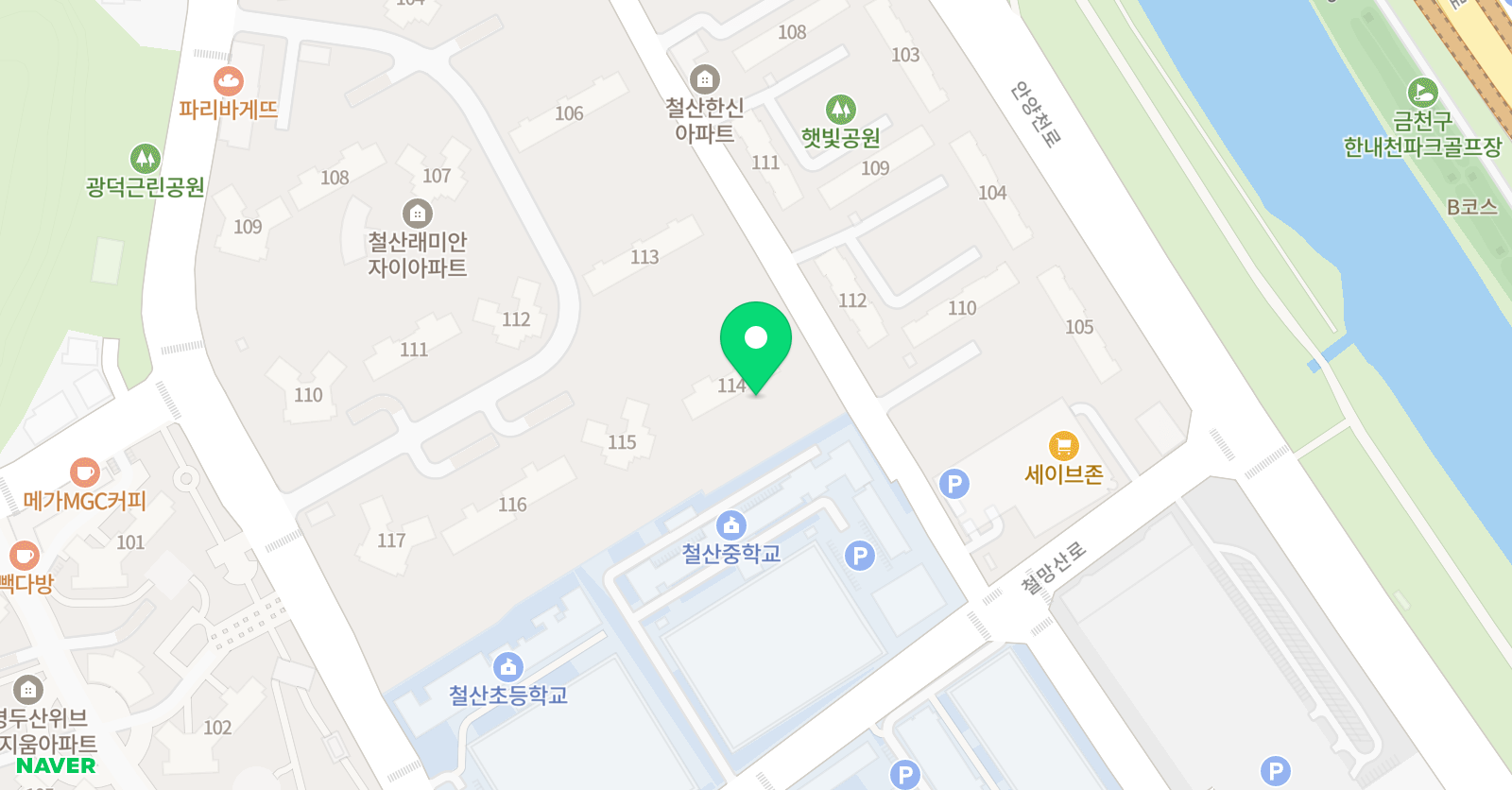 아소비 광명철산래미안자이점 위치