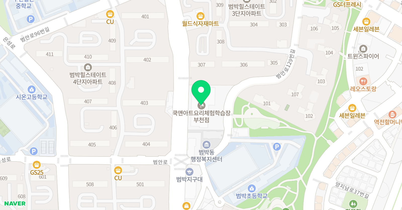 범박동 브니엘 음악학원 위치