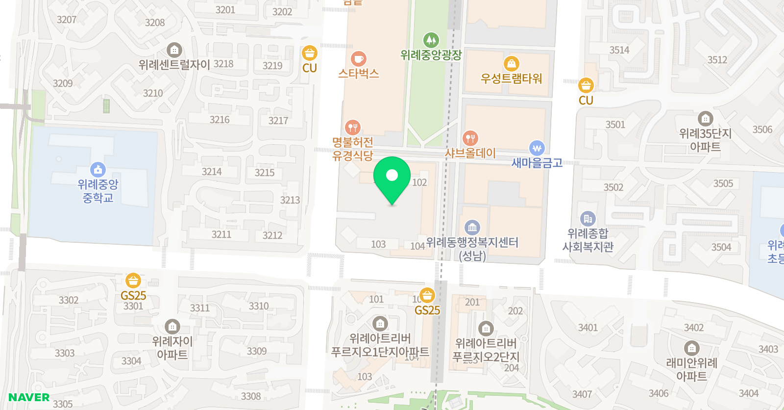 용인대 맨투맨 태권도장 위치