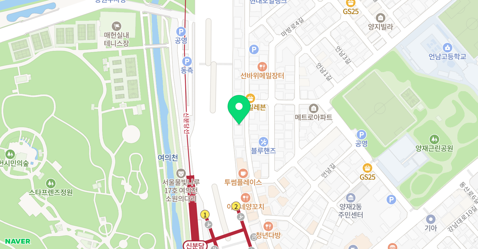 코너스톤서울 아카데미 위치