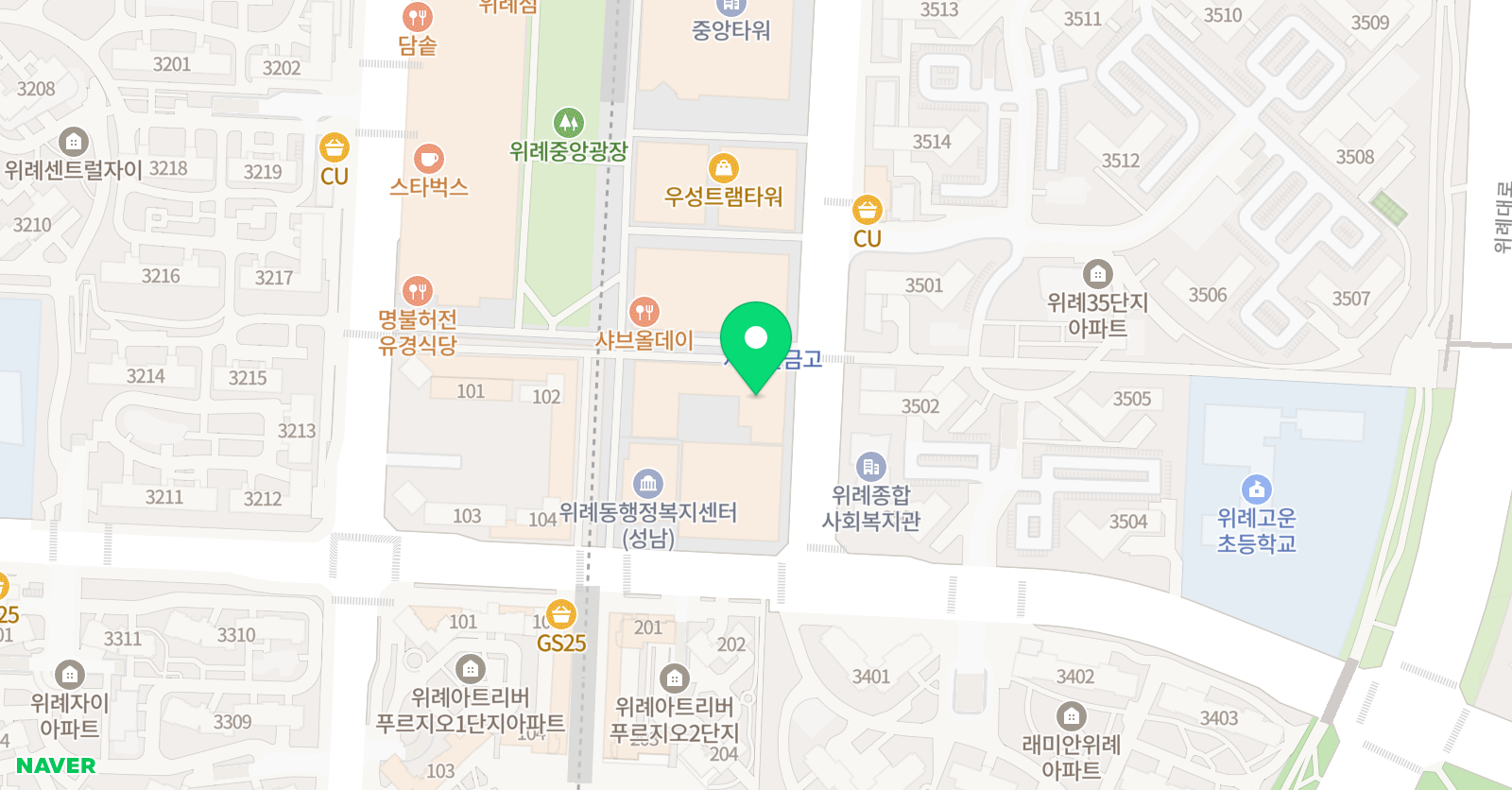 오로라 아트룸 미술학원 위치