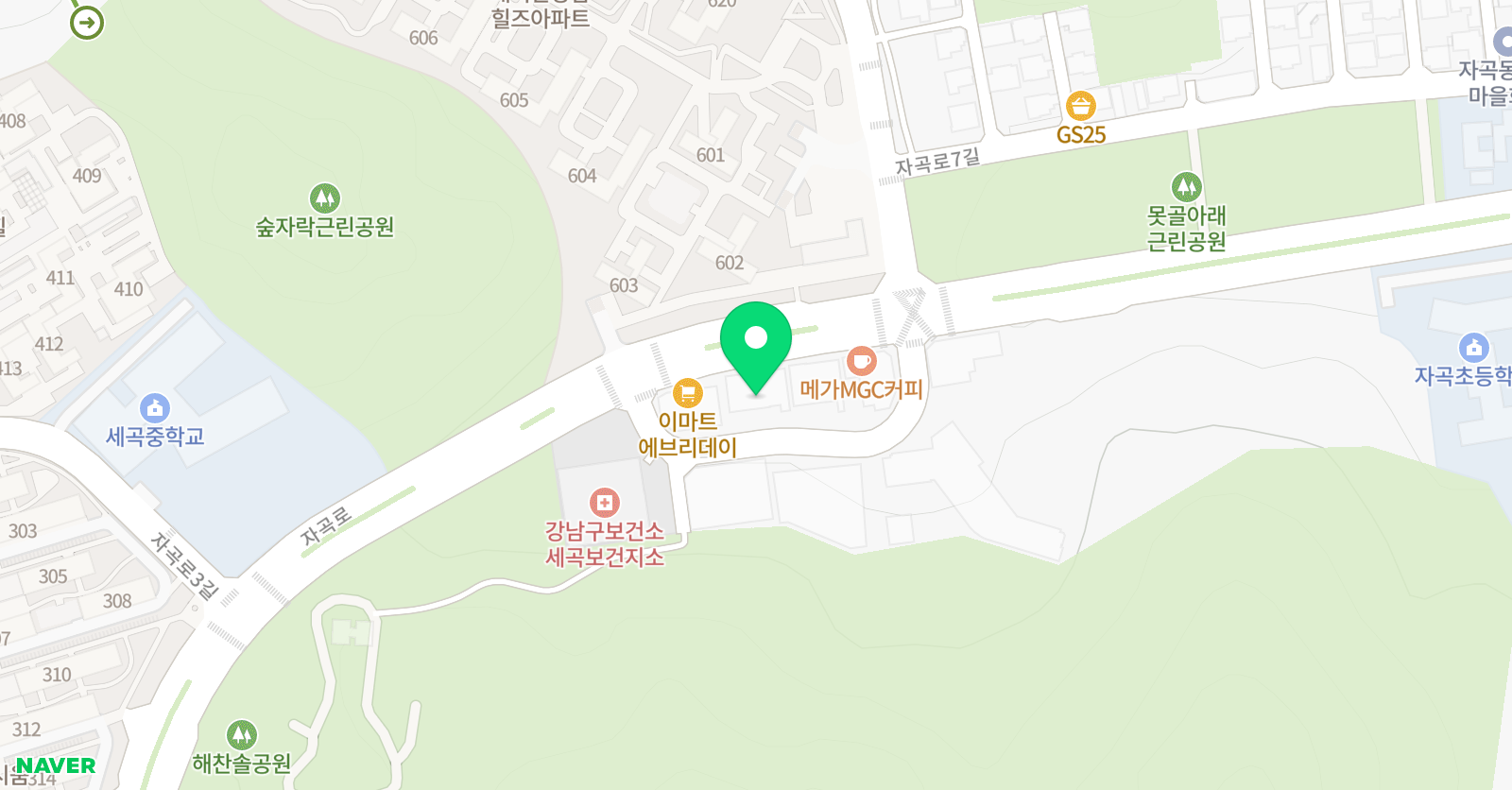 당찬 학원 위치