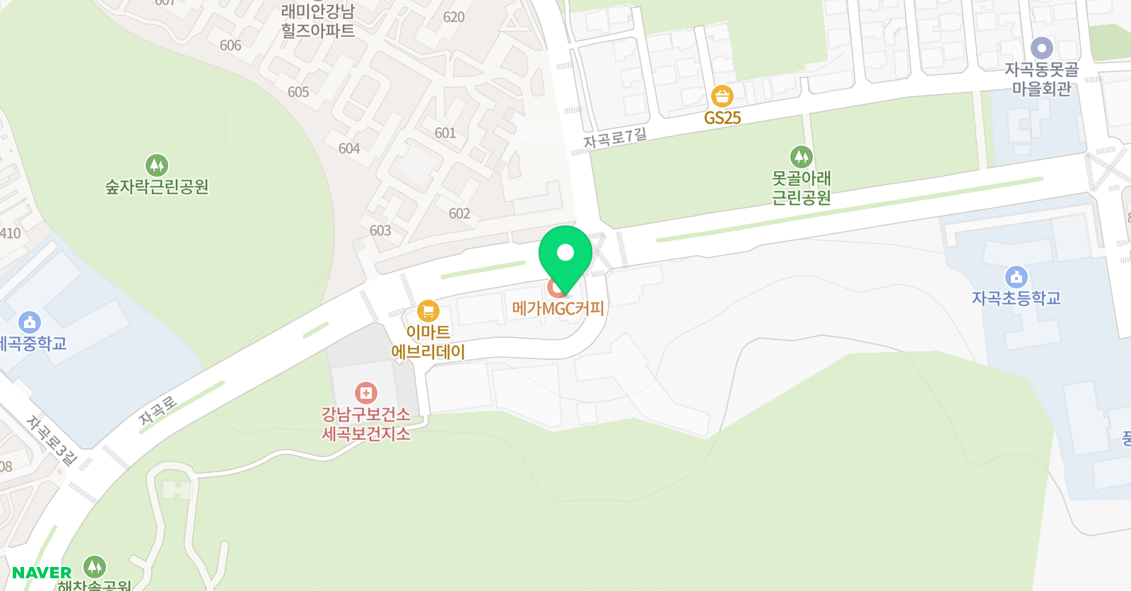 수학의멘토2관 학원 위치
