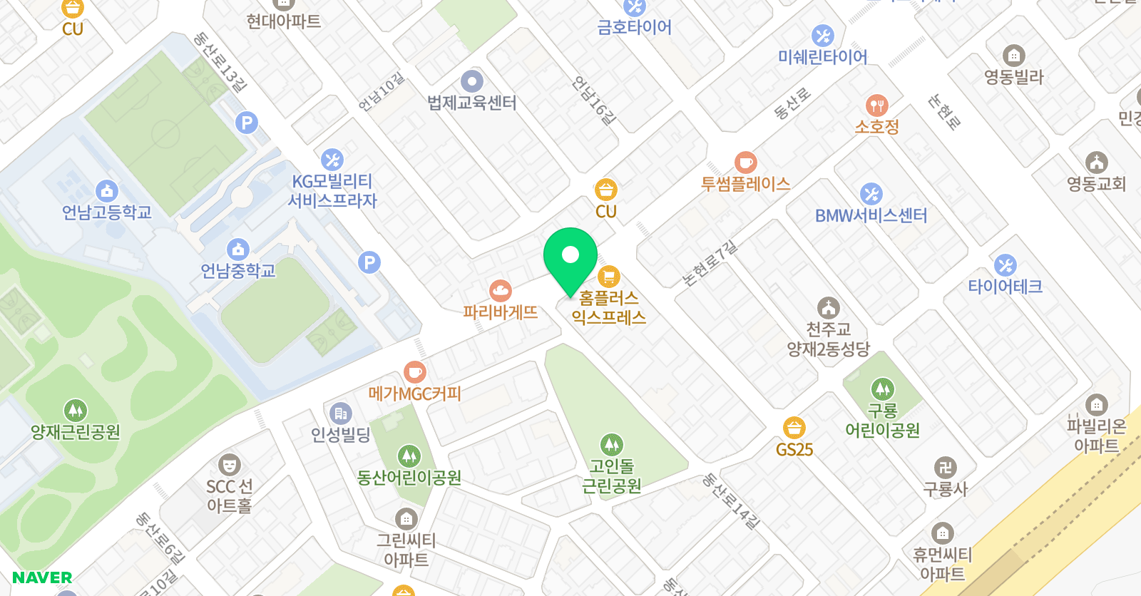 오쌤 국어논술 위치
