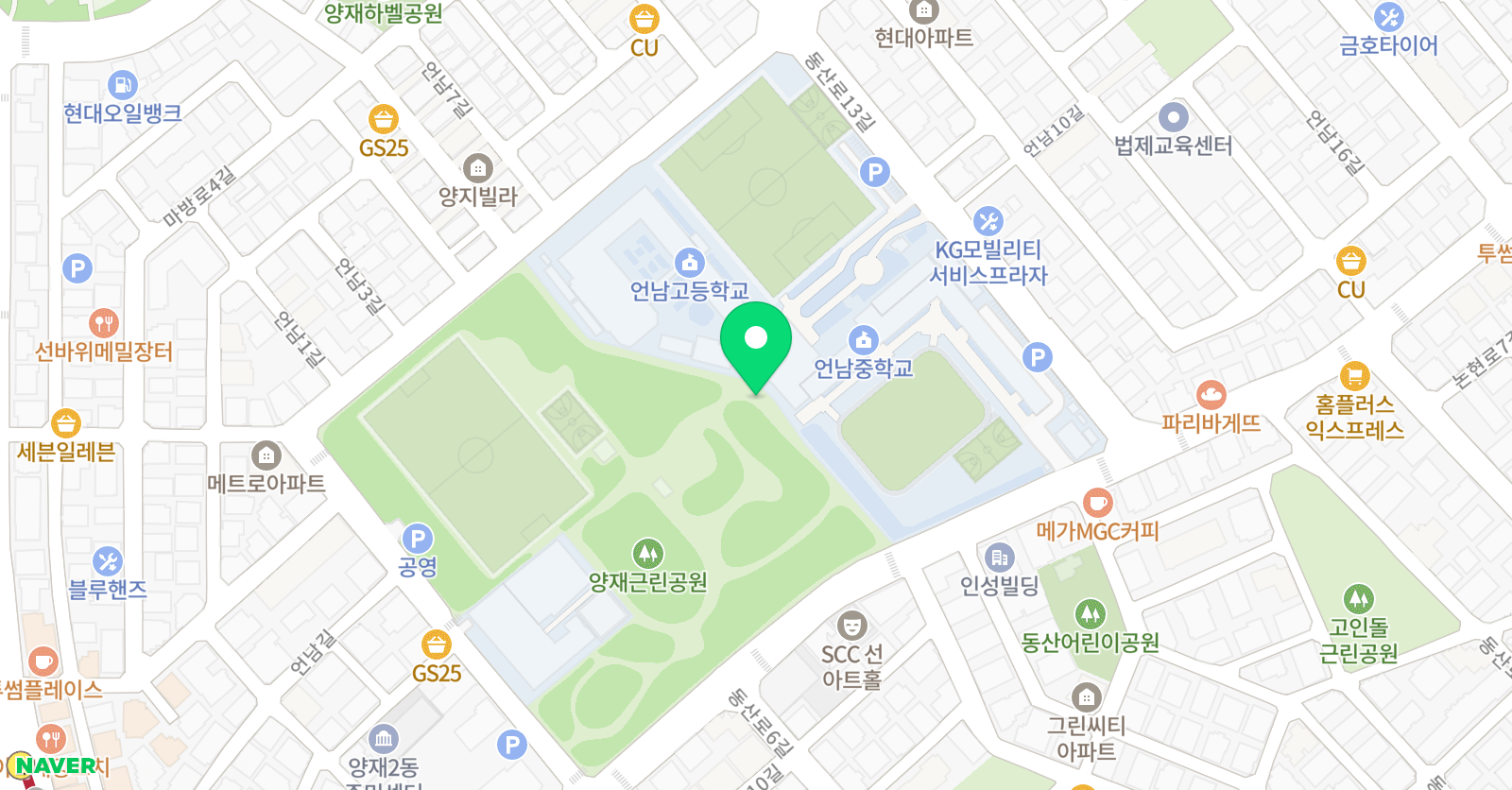 비상 태권도장 서초관 위치