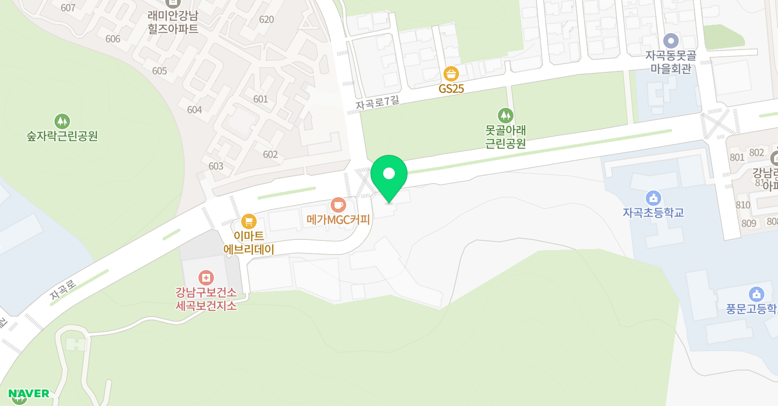 올바른학원 위치