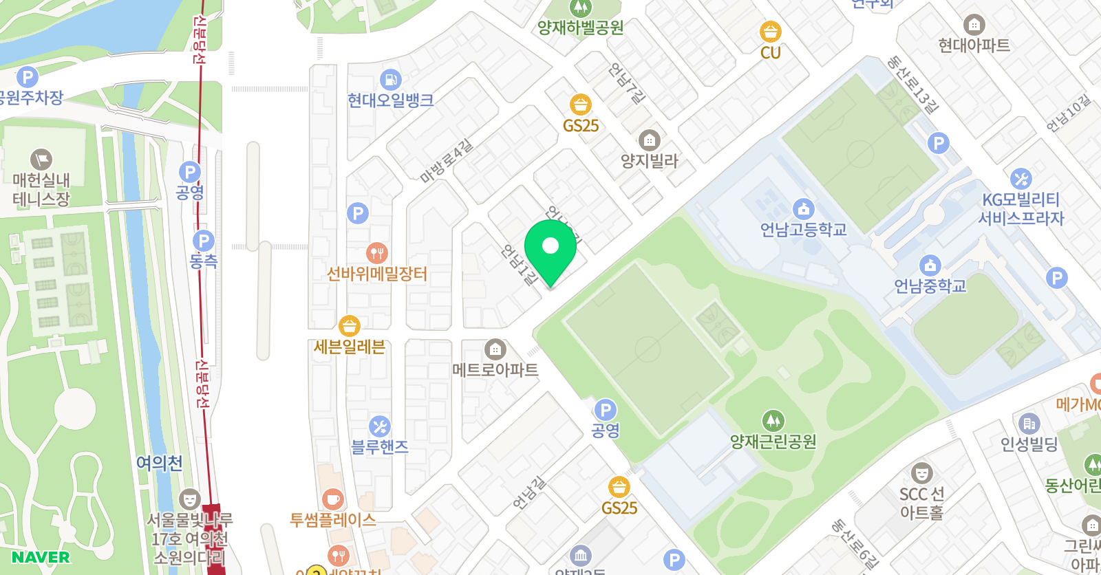 코너스톤아카데미 초등관 위치