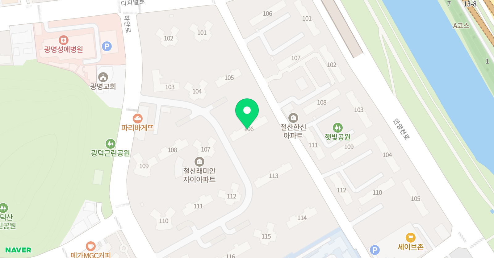 빨간펜 수학의달인 철산래미안점 위치