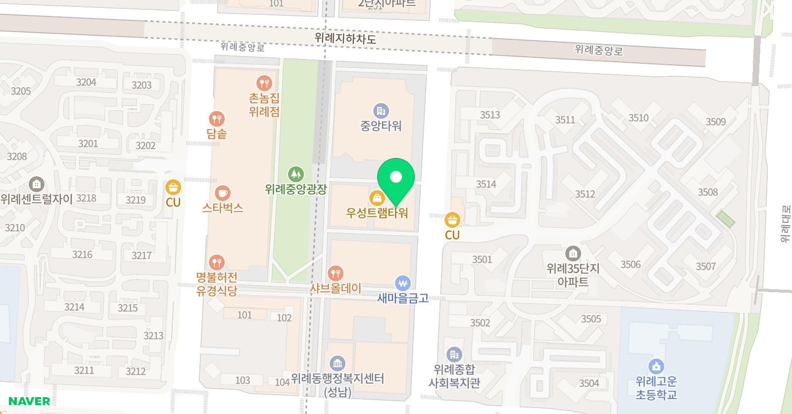 리드101 영어학원 위례점 위치