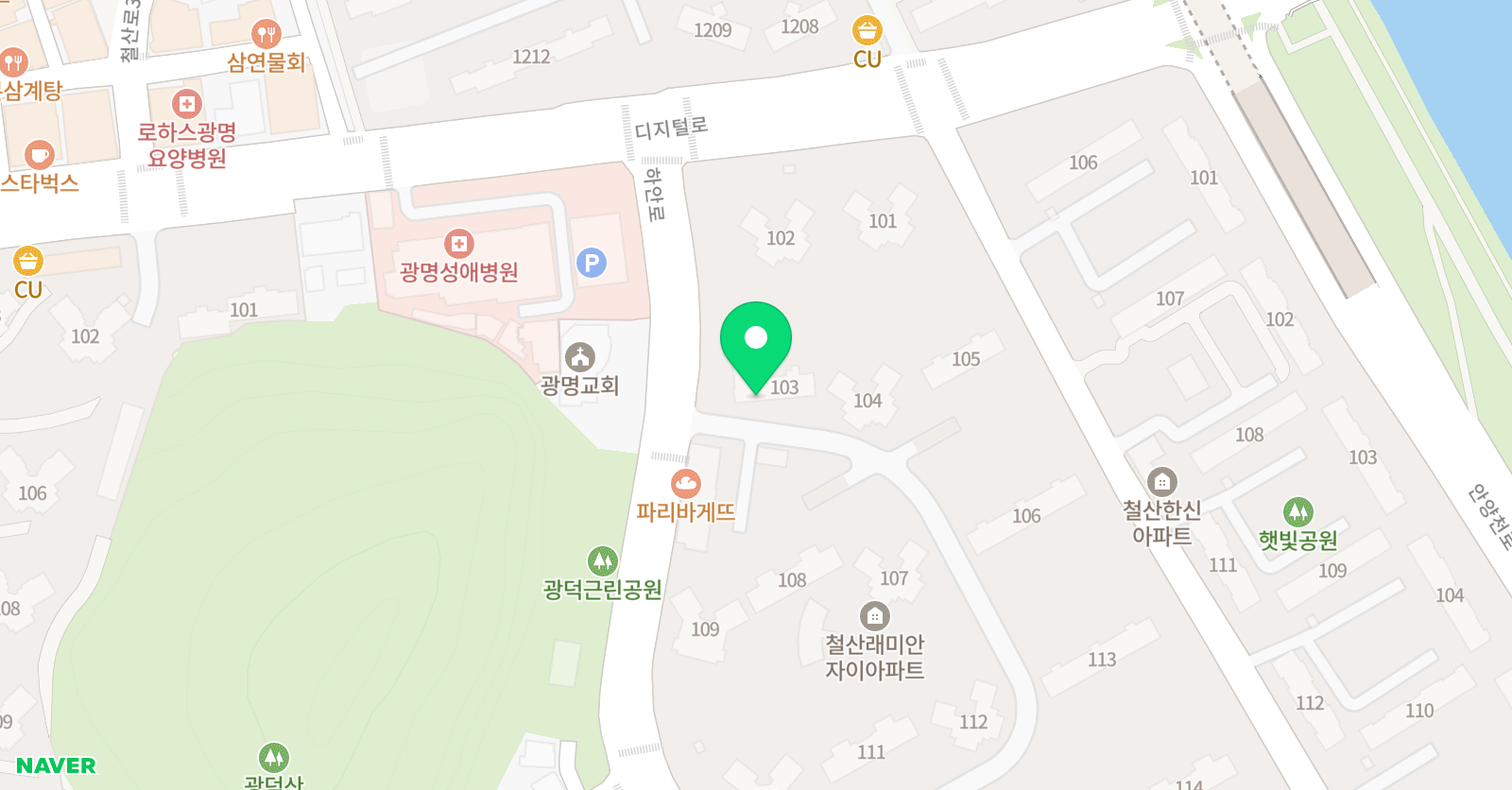 청어람 수학학원 위치