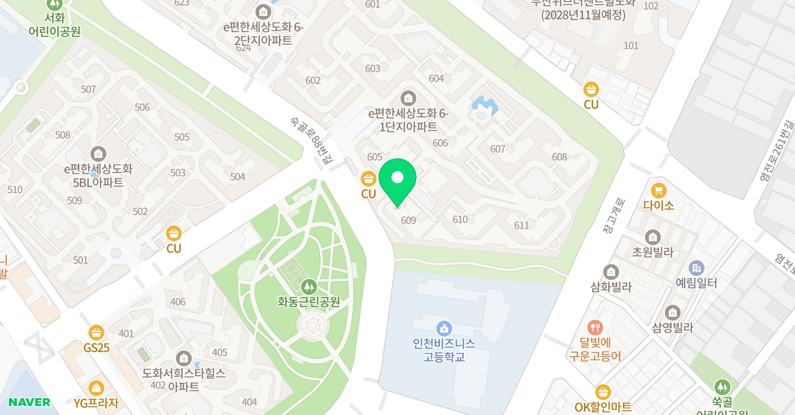 크리아트 인천 도화원 위치
