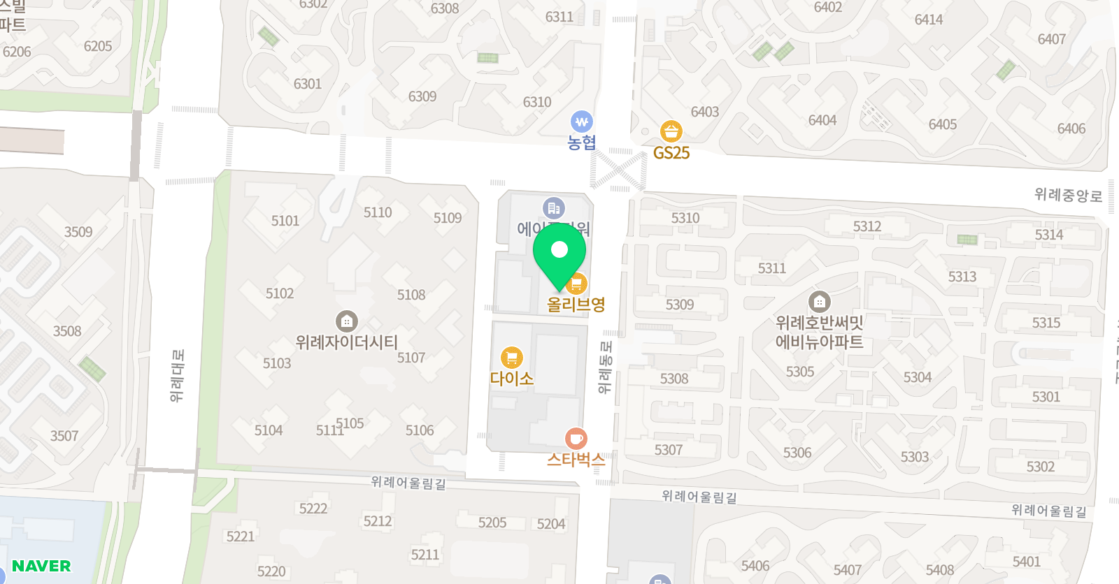 이지앤 영어학원 위치