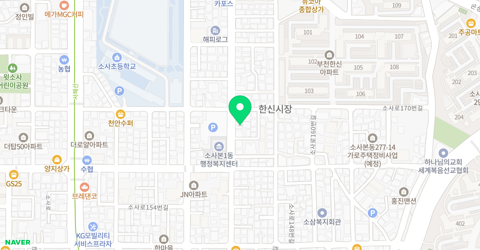 셀파우 등생교실 소사본학원 위치