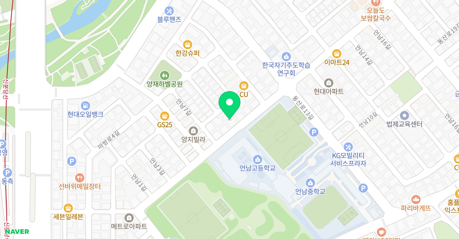 차차 풋볼아카데미 서초본점 위치
