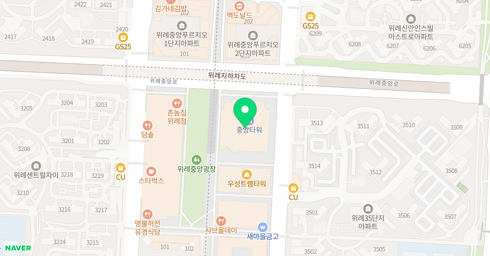 한수연 수학전문학원 위치