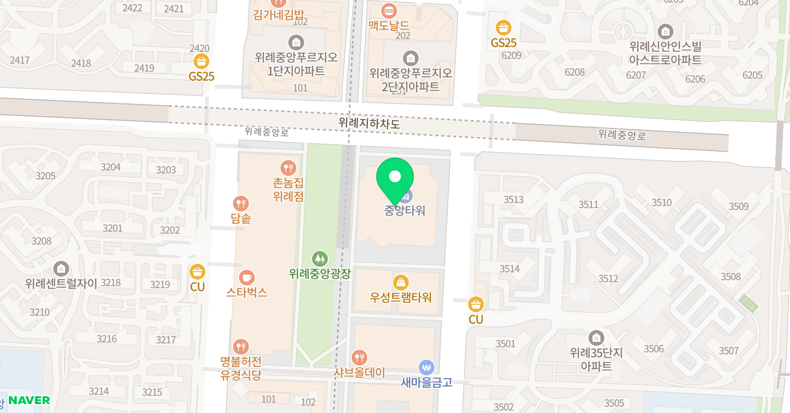 톡톡일대일 원어민영어회화 위례점 위치
