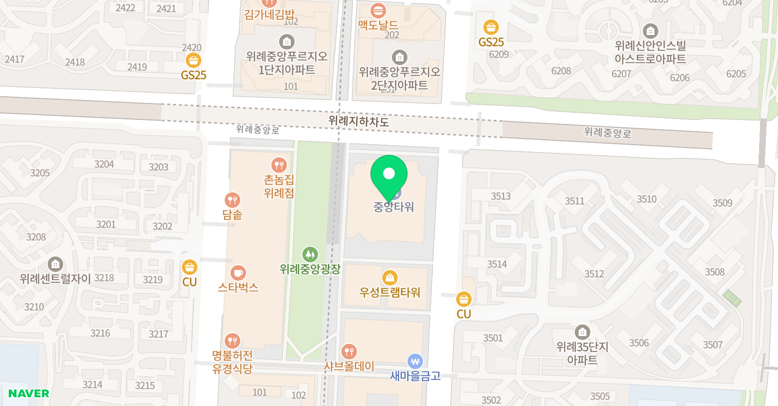 CMS 위례영재교육센터 사고력관 초등관 위치