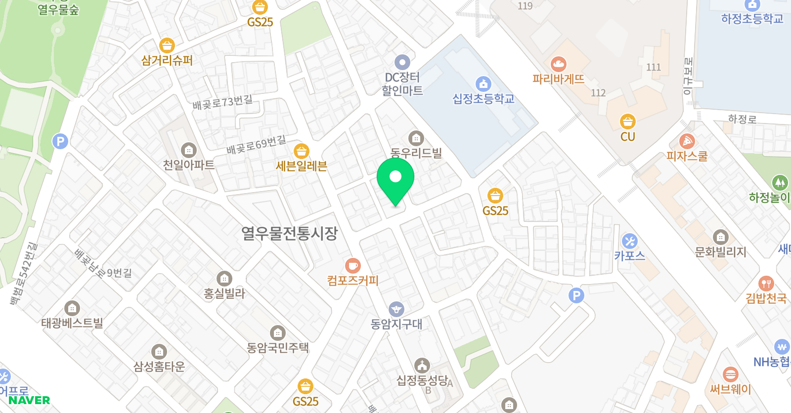 미래탑 학원 위치