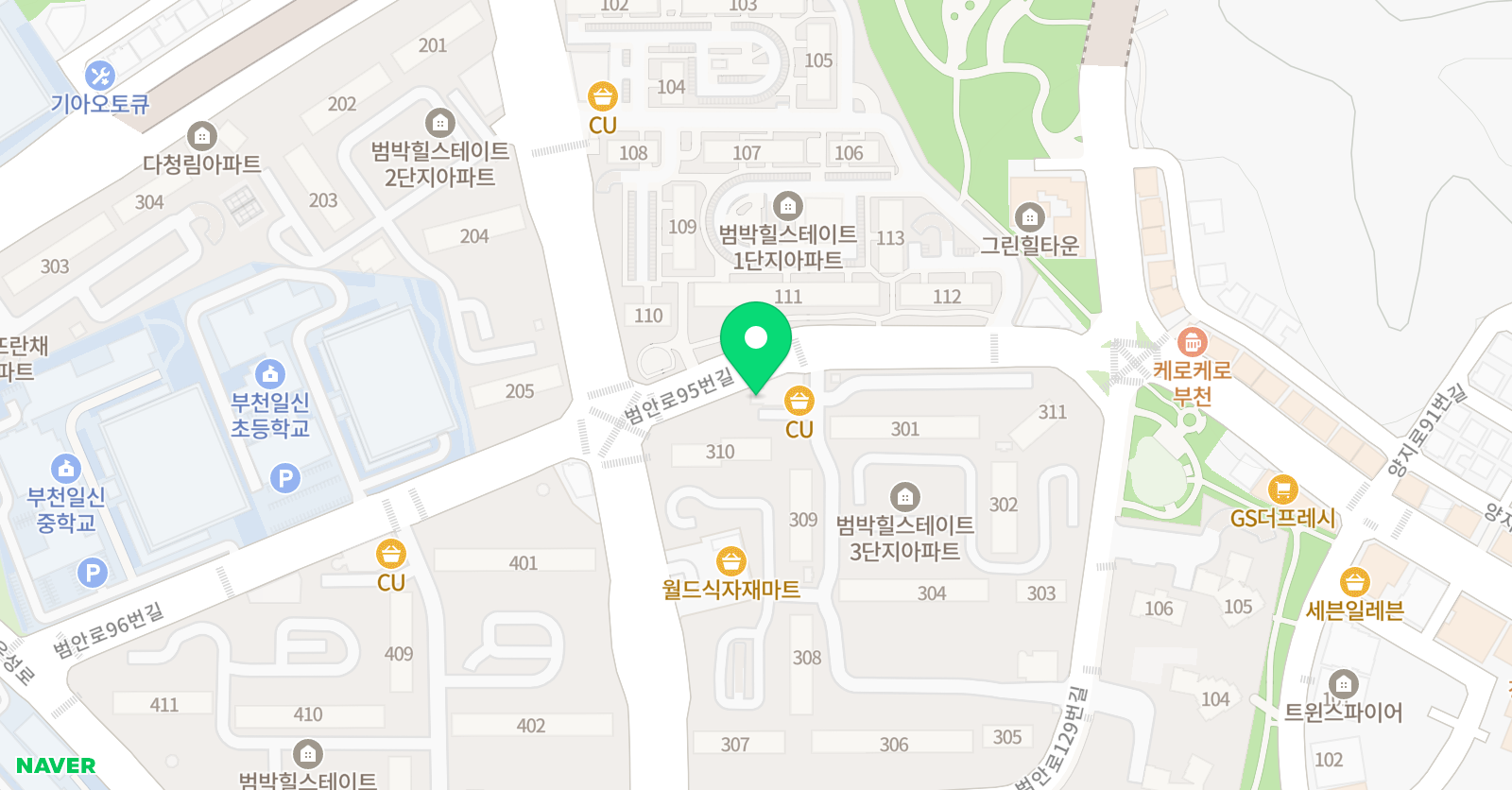홈타운 3단지해법 수학교습소 위치