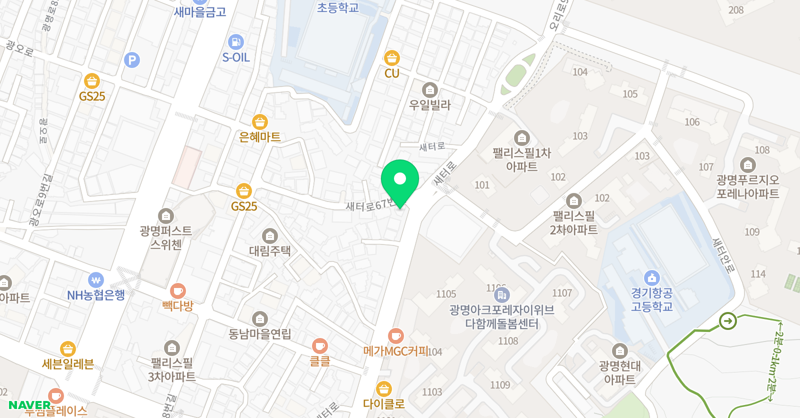 리드인 광명동점 위치