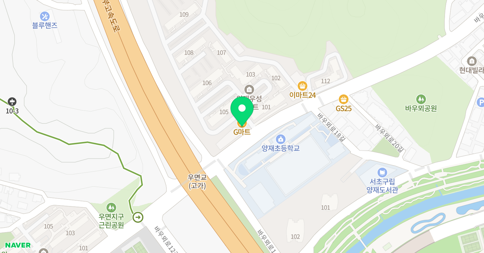 윤선생 우리집앞 영어교실 양재우성 영어교습소 위치