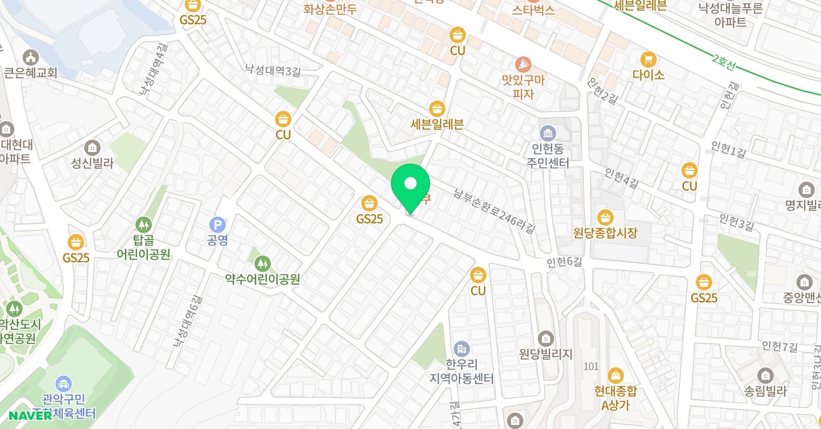 푸른빛 보습학원 위치