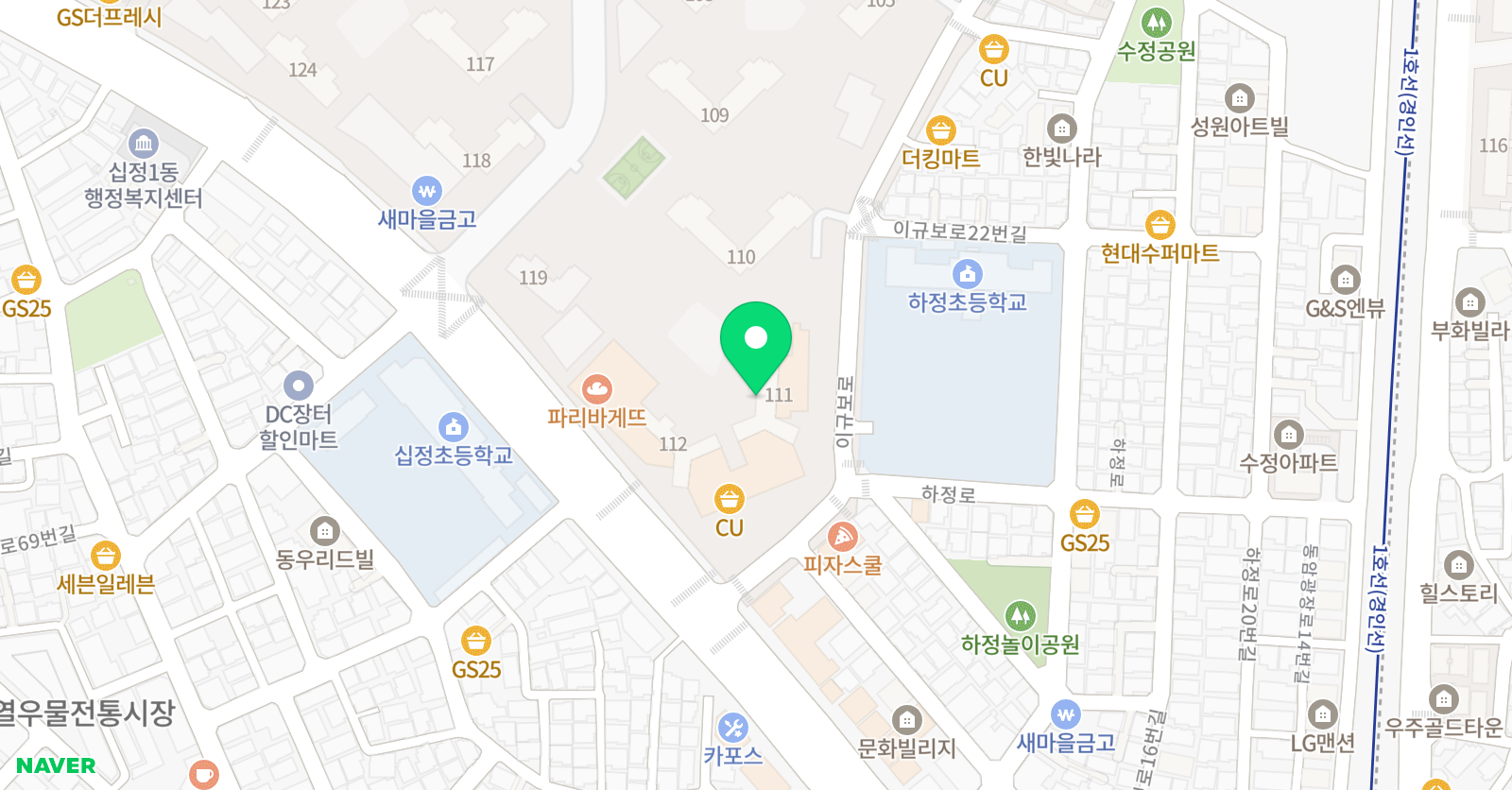 아소비 인천부평더샵 센트럴점 위치