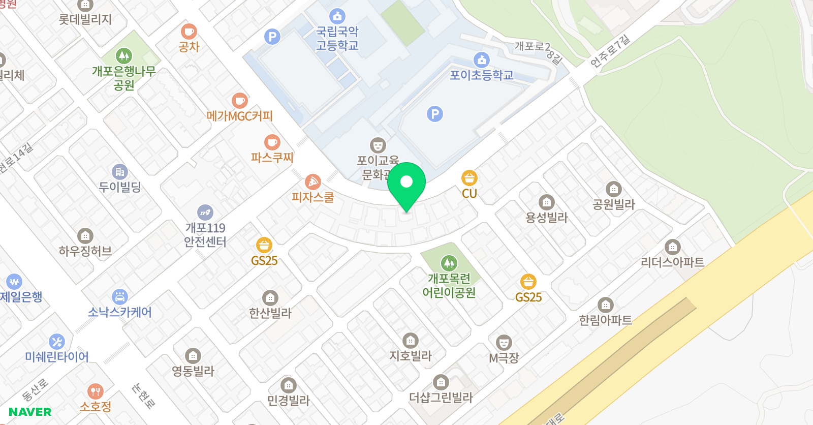 가온 국악보습학원 위치
