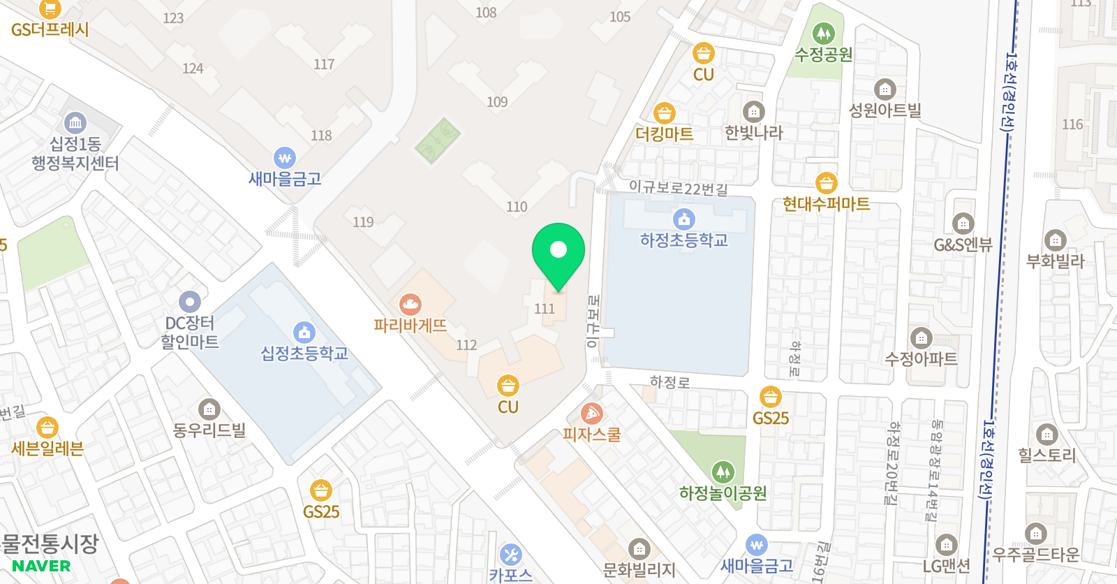 에듀탐책나무 학원 위치